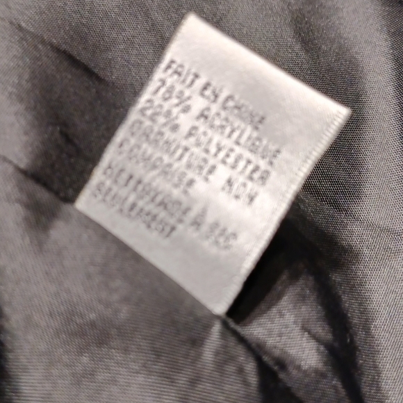 Nygard Collection Black Cowl Collar Pea Coat with Black beading design on lapel - Picture 13 of 15